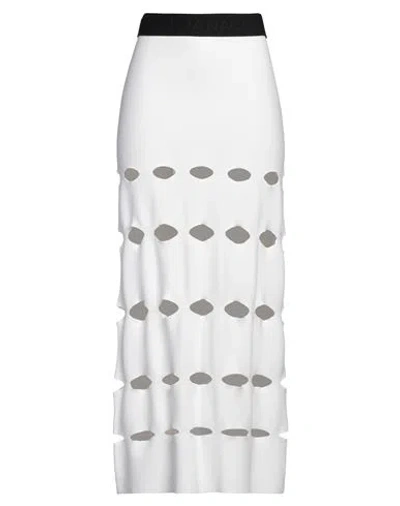 Liviana Conti Woman Maxi Skirt White Size 6 Viscose, Polyamide