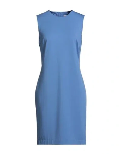 Liviana Conti Woman Midi Dress Azure Size 6 Viscose, Polyamide, Elastane In Blue