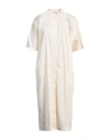 Liviana Conti Woman Midi Dress Beige Size 4 Cotton, Polyamide, Elastane
