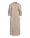 Liviana Conti Woman Midi Dress Beige Size 6 Cotton, Polyamide, Elastane In Beige