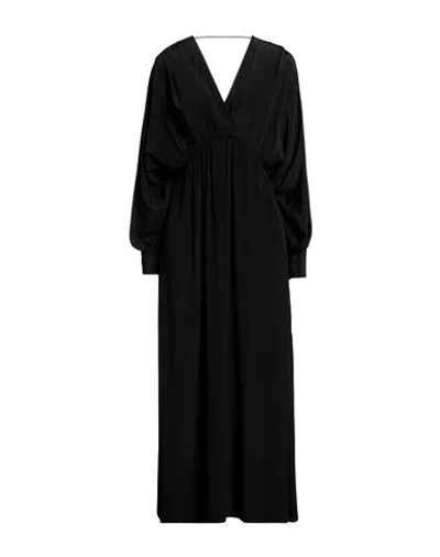 Liviana Conti Woman Midi Dress Black Size 12 Acetate, Silk