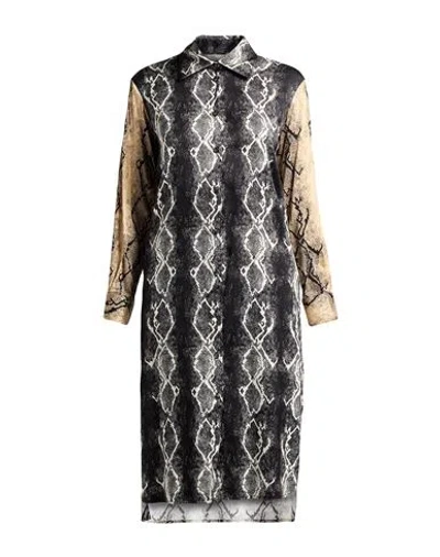 Liviana Conti Woman Midi Dress Black Size 12 Viscose, Elastane