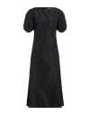 Liviana Conti Woman Midi Dress Black Size 8 Polyester In Black