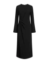 Liviana Conti Woman Midi Dress Black Size 10 Viscose, Acetate