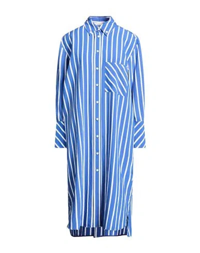 Liviana Conti Woman Midi Dress Blue Size 10 Viscose, Polyamide