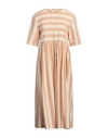 Liviana Conti Woman Midi Dress Brown Size 6 Cotton, Polyamide, Elastane In Pink