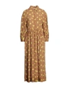 Liviana Conti Woman Midi Dress Brown Size 4 Viscose In Brown