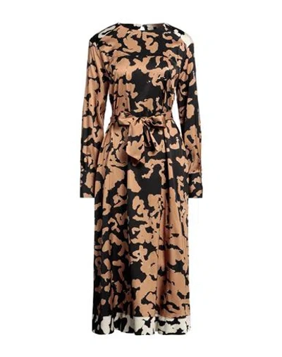 Liviana Conti Woman Midi Dress Camel Size 8 Viscose, Elastane In Beige