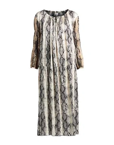 Liviana Conti Woman Midi Dress Cream Size 10 Viscose, Elastane