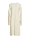 Liviana Conti Woman Midi Dress Cream Size 8 Viscose, Acetate In White