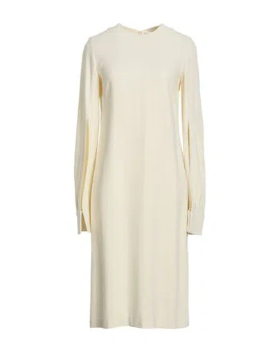Liviana Conti Woman Midi Dress Cream Size 4 Viscose, Acetate In White