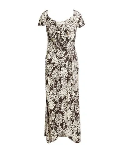 Liviana Conti Woman Midi Dress Dark Brown Size 8 Viscose