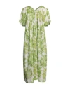 Liviana Conti Woman Midi Dress Green Size 10 Cotton