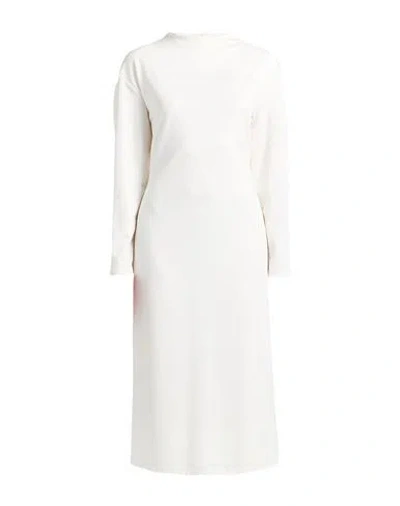 Liviana Conti Woman Midi Dress Ivory Size 6 Viscose, Polyamide, Elastane In White