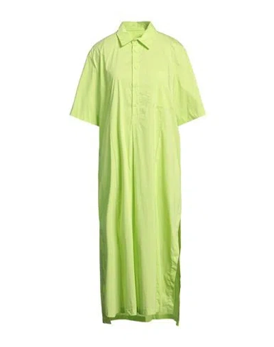 Liviana Conti Woman Midi Dress Light Green Size 12 Cotton, Polyamide, Elastane