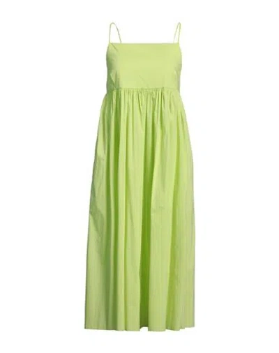 Liviana Conti Woman Midi Dress Light Green Size 8 Cotton, Polyamide, Elastane