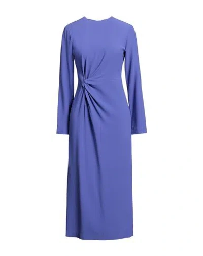 Liviana Conti Woman Midi Dress Light Purple Size 12 Viscose, Acetate In Blue