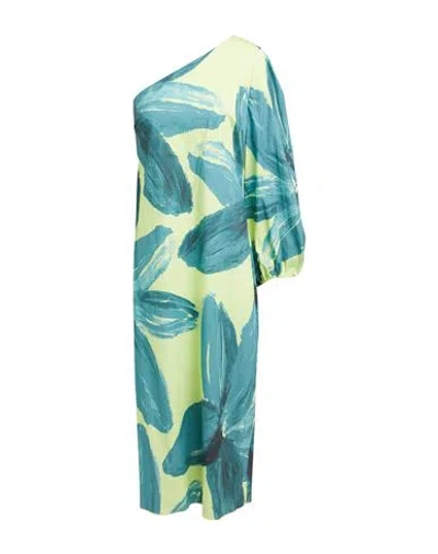Liviana Conti Woman Midi Dress Lime Green Size 6 Cotton, Polyamide, Elastane