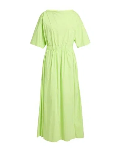 Liviana Conti Woman Midi Dress Lime Green Size 6 Cotton, Polyamide, Elastane