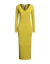 Liviana Conti Woman Midi Dress Lime Green Size 8 Viscose, Polyester