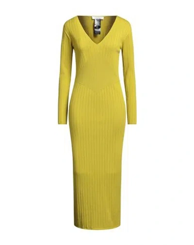 Liviana Conti Woman Midi Dress Lime Green Size 8 Viscose, Polyester