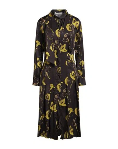 Liviana Conti Woman Midi Dress Mustard Size 10 Viscose In Yellow