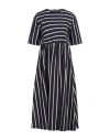 Liviana Conti Woman Midi Dress Navy Size 6 Cotton, Polyamide, Elastane In Navy