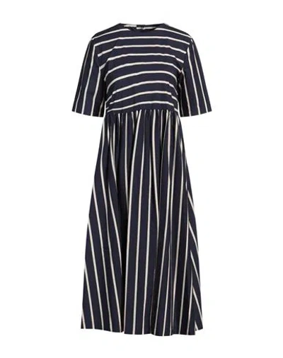 Liviana Conti Woman Midi Dress Navy Size 6 Cotton, Polyamide, Elastane