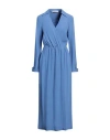 Liviana Conti Woman Midi Dress Pastel Blue Size 6 Viscose, Acetate