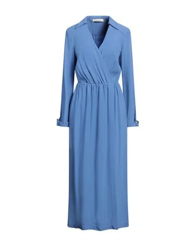 Liviana Conti Woman Midi Dress Pastel Blue Size 6 Viscose, Acetate