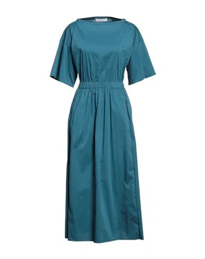 Liviana Conti Woman Midi Dress Pastel Blue Size 8 Cotton, Polyamide, Elastane