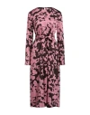 Liviana Conti Woman Midi Dress Pink Size 10 Viscose, Elastane In Pink