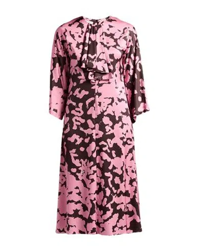 Liviana Conti Woman Midi Dress Pink Size 8 Viscose, Elastane