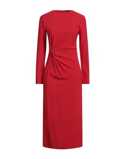 Liviana Conti Woman Midi Dress Red Size 2 Viscose, Acetate