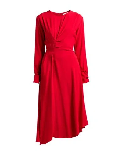 Liviana Conti Woman Midi Dress Red Size 8 Viscose, Acetate