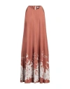 Liviana Conti Woman Midi Dress Rust Size 8 Cotton, Polyamide, Elastane In Red