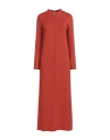 Liviana Conti Woman Midi Dress Rust Size S Virgin Wool In Red