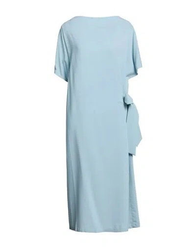 Liviana Conti Woman Midi Dress Sky Blue Size 8 Viscose, Elastane