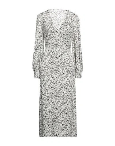 Liviana Conti Woman Midi Dress White Size 10 Viscose