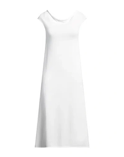 Liviana Conti Woman Midi Dress White Size 12 Viscose, Polyamide
