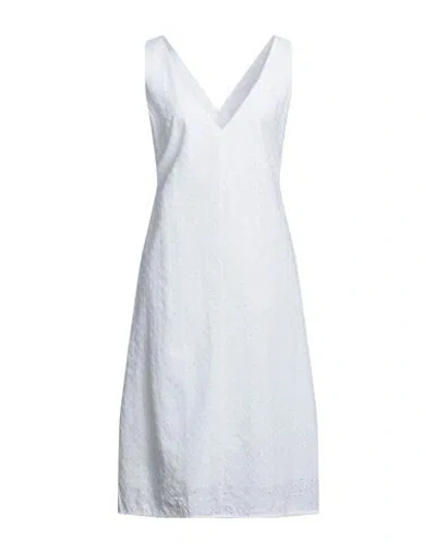 Liviana Conti Woman Midi Dress White Size 6 Cotton, Polyester
