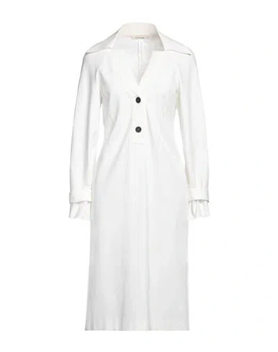 Liviana Conti Woman Midi Dress White Size 6 Viscose, Polyamide, Elastane