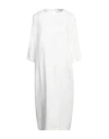 Liviana Conti Woman Midi Dress White Size 8 Linen In White