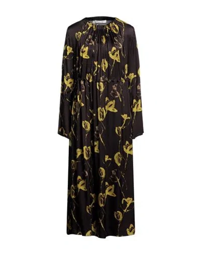 Liviana Conti Woman Midi Dress Yellow Size 12 Viscose