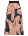Liviana Conti Woman Midi Skirt Antique Rose Size 6 Cotton, Polyamide, Elastane In Pink