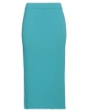 Liviana Conti Woman Midi Skirt Azure Size 6 Viscose, Polyamide In Blue