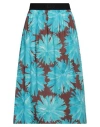 Liviana Conti Woman Midi Skirt Azure Size 8 Cotton, Polyamide, Elastane In Blue
