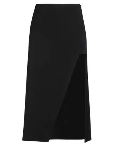 Liviana Conti Woman Midi Skirt Black Size 10 Viscose, Virgin Wool, Elastane, Polyester, Polyamide