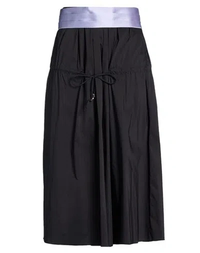 Liviana Conti Woman Midi Skirt Black Size 4 Cotton, Polyamide, Elastane