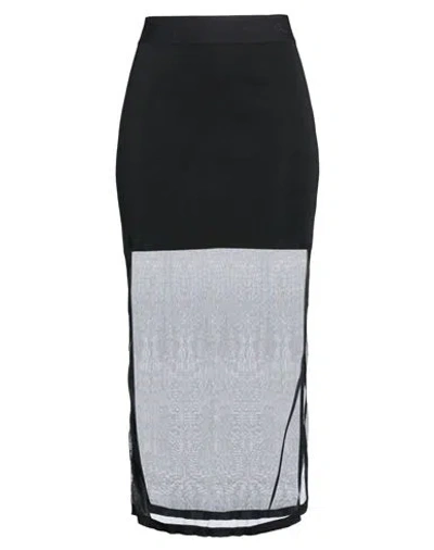 Liviana Conti Woman Midi Skirt Black Size M Virgin Wool, Polyester